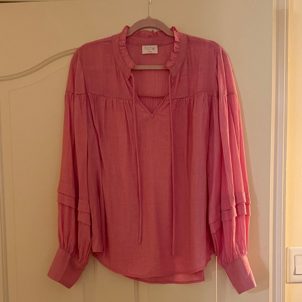 Fate Women's Blouse in Vibrant Pink